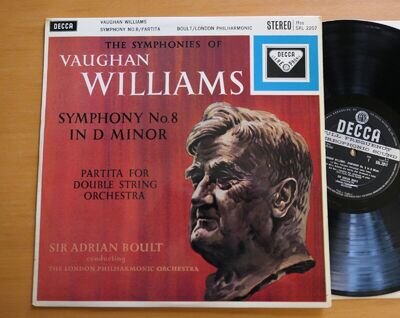 SXL 2207 ED1 Vaughan Williams Symphony no. 8 Boult NEAR MINT Decca 1st WBG 1D 1D