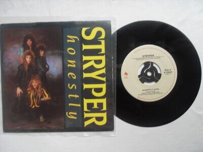 STRYPER HONESTLY ENIGMA RECORDS US IMPORT 7" VINYL SINGLE in PICTURE SLEEVE