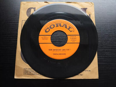 Teresa Brewer – How Important Can It Be? US 7" Coral – 9-61362