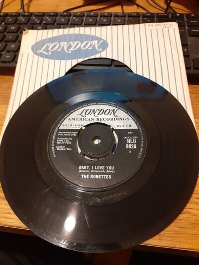 RONETTES BABY I LOVE YOU VG LONDON PHIL SPECTOR WALL OF SOUND VINYL 45 CO SLEEVE