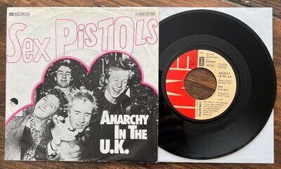 Sex Pistols Anarchy In The UK Mega German 7” ORIG 1976 Diff PS EMI Punk PIL