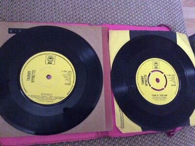 TAMMY WYNETTE Joblot STAND BY YOUR MAN DIVORCE 2 x 7'' vinyl 45rpm single