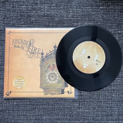 Arcade Fire Wake Up 7" Vinyl Single Sided Record ETCHED 2004 VG+