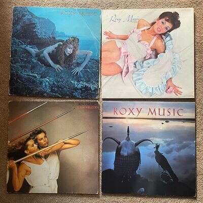 4 x Roxy Music Vinyl LP Albums Avalon, Flesh + Blood, Siren | Original 1972-82