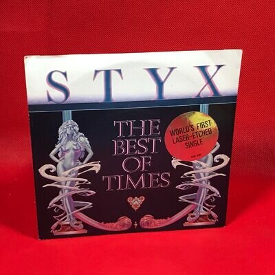 STYX The Best Of Times 1980 UK 7" vinyl single etched 45 record