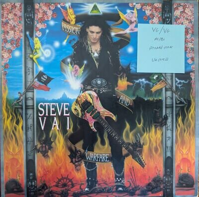 Steve Vai ‎Passion And Warfare Vinyl Record VG/VG GRUB 17 1990 1st Press