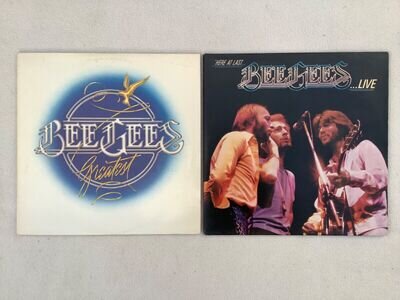 2 x Bee Gees Vinyl Double Albums, Greatest and Bee Gees Live