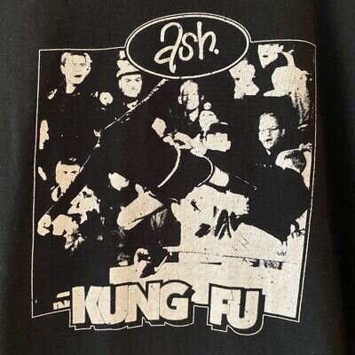 ASH BAND Size MEDIUM MENS T Shirt Rock Black 95 KUNG FU CANTONA