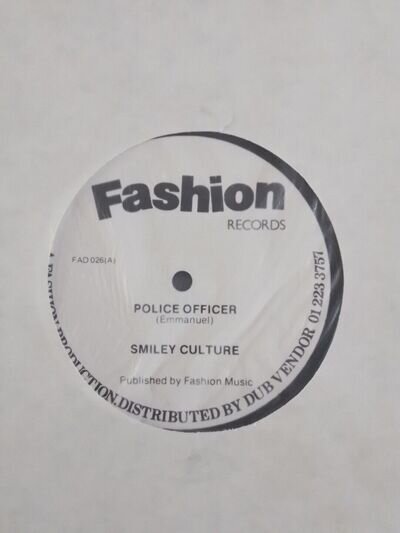 Smiley Culture Police Officer 12" Single.fashion Records