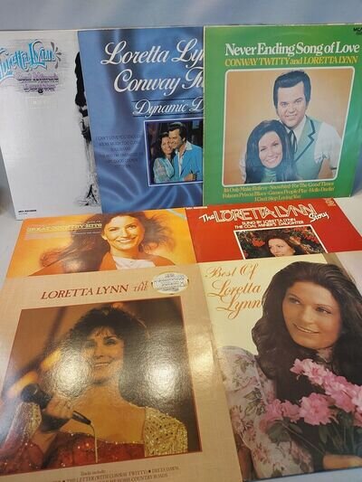 Loretta Lynn Vinyl Record 7x Albums Including Greatest Hits Coal Miners Daughter