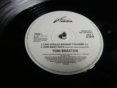 12" Vinyl DJ Promo . Toni Braxton Love Shoulda Brought You Home TOBR1 1994 Funk