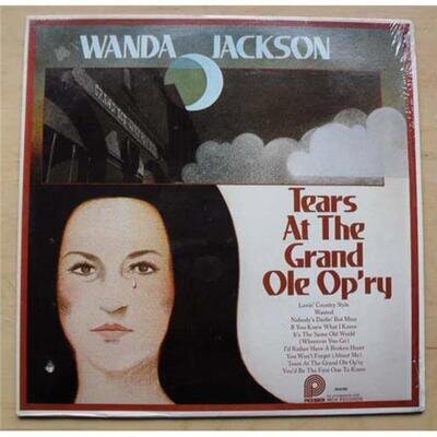 WANDA JACKSON TEARS AT THE GRAND OLE OPRY LP 1970 (DRILL HOLE IN COVER) USA