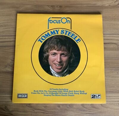 FOCUS ON TOMMY STEELE - DOUBLE VINYL ALBUM - 24 TRACKS - DECCA