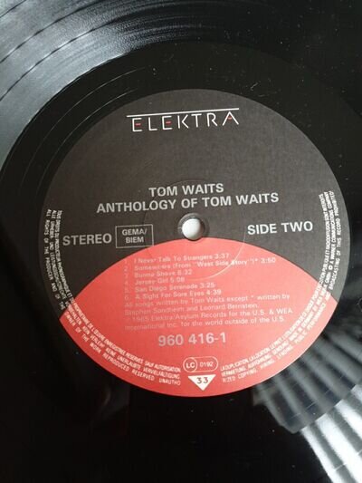 Lp Record Tom Waits Anthology Good Condition