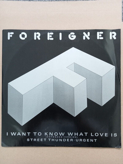 Foreigner 'I Want to Know What Love is' extended 12 inch vinyl single from 1984.