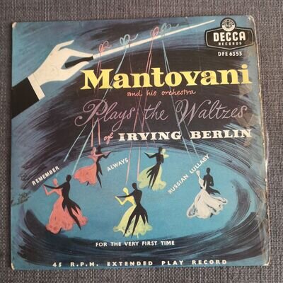 Mantovani And His Orchestra – Plays The Waltzes Of Irving Berlin. EP. DFE 6353