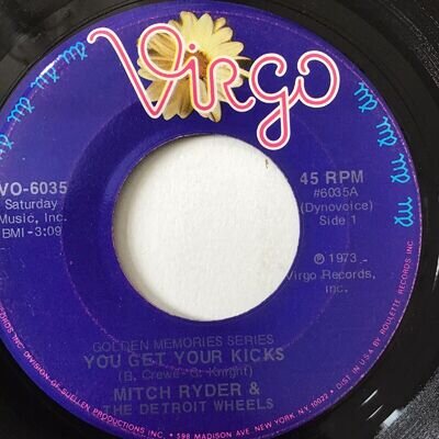 Mitch Ryder &Detroit Wheels - You Get Your Kicks / Little Latin Lupe Lu - M-