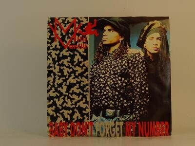 MILLI VANILLI BABY DON'T FORGET MY NUMBER (3) (58) 2 Track 7" Single Picture Sle