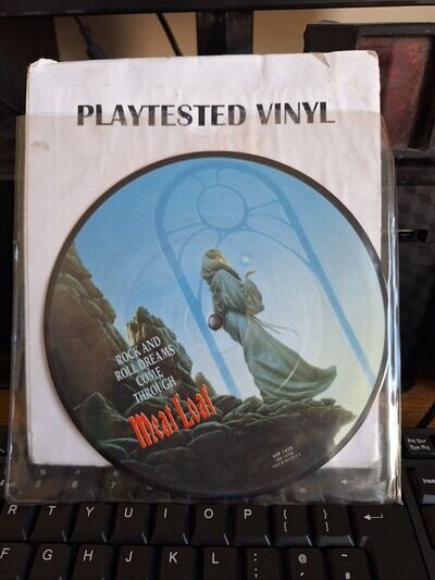 MEAT LOAF ROCK AND ROLL DREAMS COME THROUGH VG PICTURE DISC VINYL 45