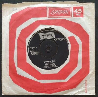 RAY CHARLES - Everybody Sing/Come Live With Me - London - HLU 10432 - NM