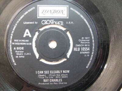 Ray Charles – I Can See Clearly Now 1977 7” HLU 10554