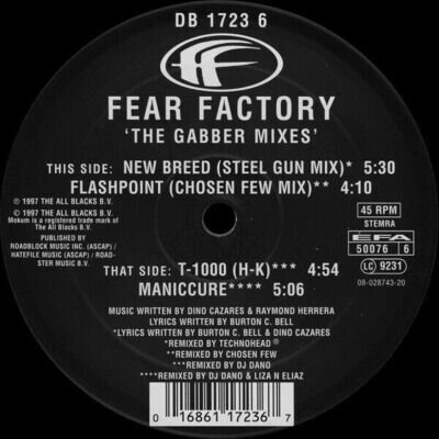 Fear Factory - Gabber Mixes - Used Vinyl Record 12 - P2508z