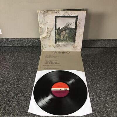 LP VINYL LED ZEPPELIN ALBUM 4 UNTITLED 2401012 UK 1ST PRESS'S VER 5 1971 VG+/EX-