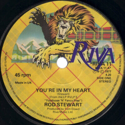 Rod Stewart - You're In My Heart 7", Single Very Good Plus (VG+)