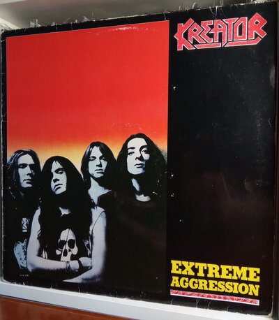 KREATOR - EXTREME AGGRESSION 1st German Press 1989 LP POOR