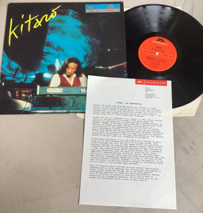 Kitaro - an introduction LP UK 1985 Polydor UNRELEASED PROMO + press sheet