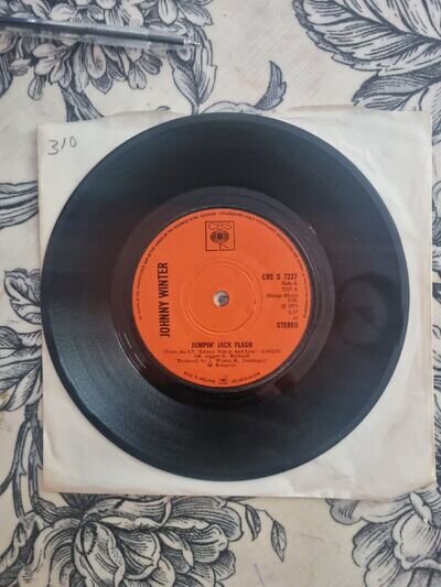 Johnny Winter – Jumpin' Jack Flash 7 Inch Vinyl Ultra Rare CBS ‎– 7227