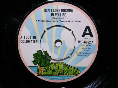 A FOOT IN COLDWATER IN MY LIFE DEEP FREEZE ISLAND WIP-6162 PINK RIM LABEL PROMO