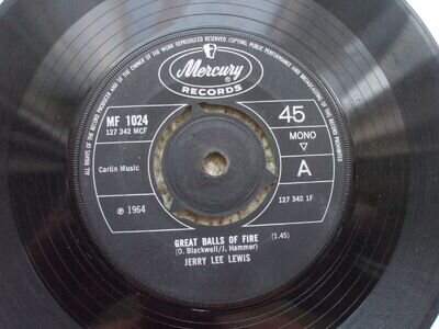 Jerry Lee Lewis - Great Balls Of Fire / Whole Lotta Shakin Goin On - VG- 45