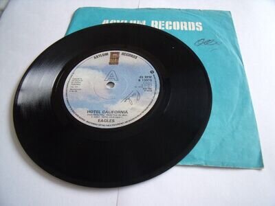 EAGLES - HOTEL CALIFORNIA / PRETTY MAIDS ALL IN A ROW UK 45rpm VERY GOOD