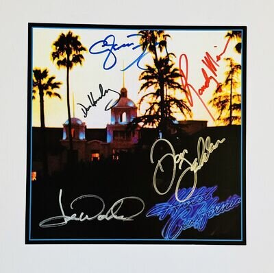 Eagles Hotel California Autographed LP Cover