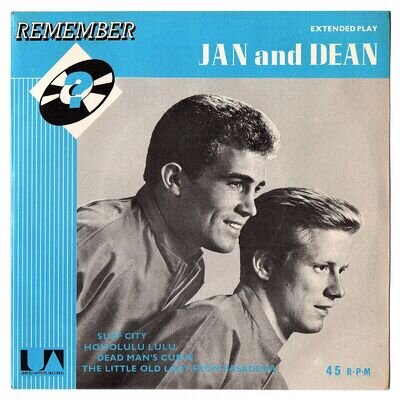 Jan & Dean 'REMEMBER: SURF CITY' +3 7" Vinyl EP PS Unplayed Old Stock - UK UA