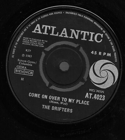 The Drifters "Come On Over My Place" 7" Vinyl Northern Soul UK Atlantic AT.4023