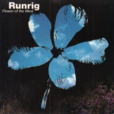 Runrig Flower of the West 7" vinyl UK Chrysalis 1991 paper label design in pic