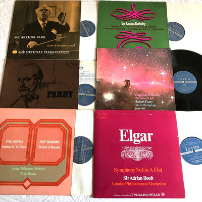 Lyrita SRCS Classical Record Collection Job Lot Elgar, Parry, Arthur Bliss Vinyl