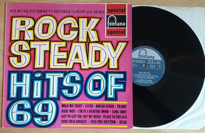 Various Artists - Rock Steady Hits Of 69 Vinyl LP. UK. Fontana. 1969. VG+/VG+