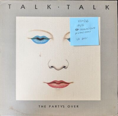 Talk Talk The Party's Over Vinyl Record VG+/VG EMC3413 1982 1st Press Promo