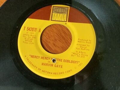 Marvin Gaye USA Tamla Motown 45 1971 mercy mercy me fully playgraded nice copy