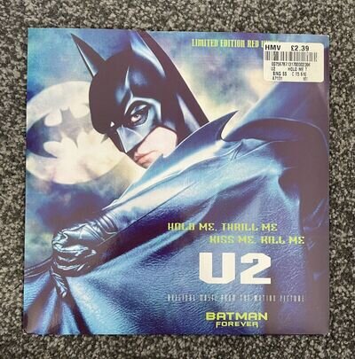 U2 - Hold Me Thrill Me Kiss Me Kill Me 7" RED Vinyl Single Batman Forever A7131