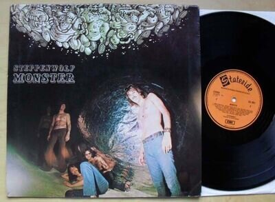 STEPPENWOLF MONSTER LP 1969 WITH G/FOLD COVER AND ORANGE LABEL - record has a f