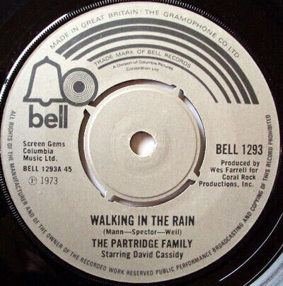 The Partridge Family Starring David Cassidy - Walking In The Rain 7", Single Ver