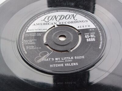 RITCHIE VALENS ORIGINAL 1958 U.K. LONDON 45 THATS MY LITTLE SUZIE