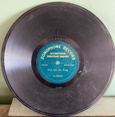 God Save the King, Zonophone X40303 1903 approx, antique shellac