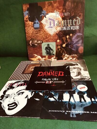 Damned Long Lost Weekend Vinyl 1988 WIK 80 PLUS 7” Single Bundle!!!