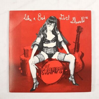 THE CRAMPS - LIKE A BAD GIRL SHOULD 1997 EUROPE RED VINYL 7" SINGLE - EX/VG+