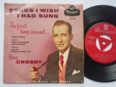 Bing Crosby Songs I Wish I Had Sung Part 3 EP Brunswick OE9293 VG/VG 1950s Songs